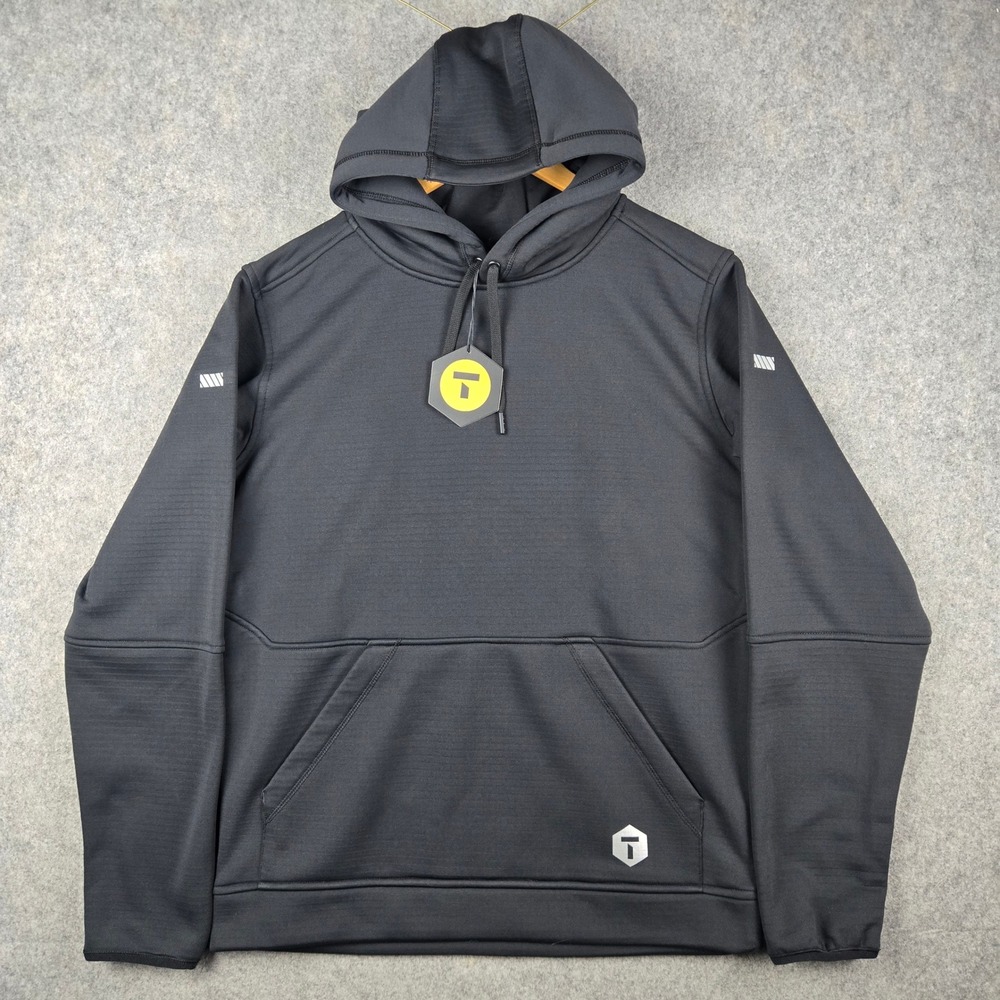 Truewerk Hoodie Mens Medium Black Performance Workwear Technical M1 New